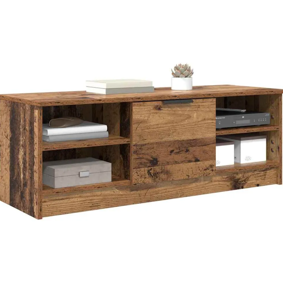 vidaXL TV-kast 102 x 35 x 36,5 cm Oud Hout Bewerkt hout