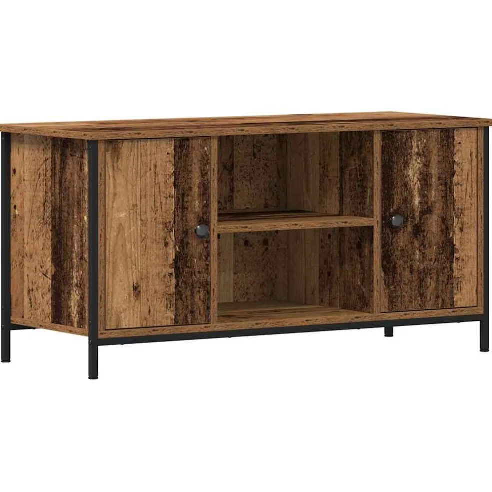vidaXL TV-kast 100 x 40 x 50 cm Oud hout Bewerkt hout