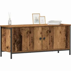 vidaXL TV-kast 100 x 35 x 45 cm Oud Hout Bewerkt hout
