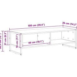vidaXL TV-kast 100 x 36.5 x 30.5 cm Sonoma Bewerkt hout