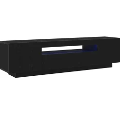 vidaXL TV-kast 160 x 35 x 40 cm Zwart Bewerkt hout