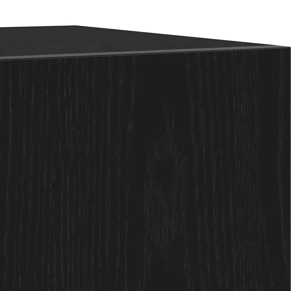 vidaXL TV-kast 160 x 35 x 40 cm Zwart Bewerkt hout
