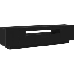vidaXL TV-kast 160 x 35 x 40 cm Zwart Bewerkt hout