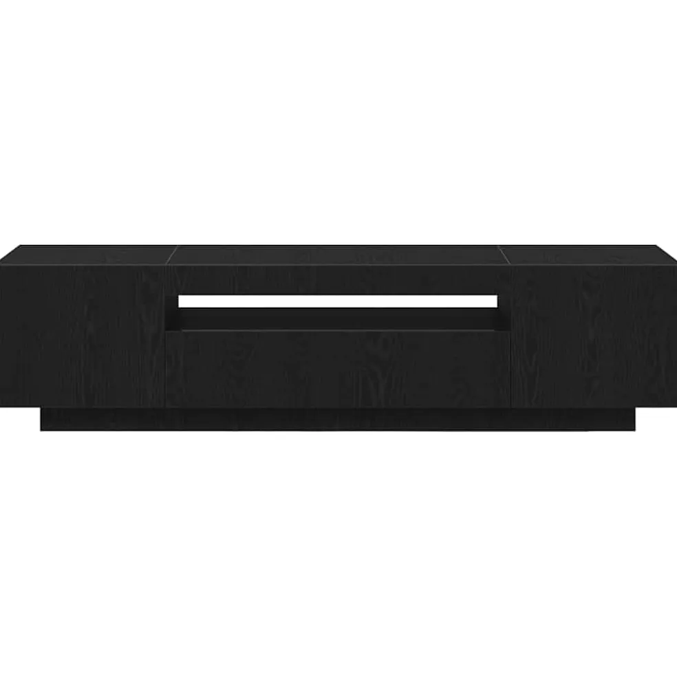 vidaXL TV-kast 160 x 35 x 40 cm Zwart Bewerkt hout