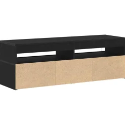 vidaXL TV-kast 120 x 35 x 40 cm Zwart Eiken Bewerkt hout