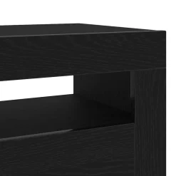 vidaXL TV-kast 120 x 35 x 40 cm Zwart Eiken Bewerkt hout