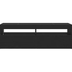 vidaXL TV-kast 120 x 35 x 40 cm Zwart Eiken Bewerkt hout