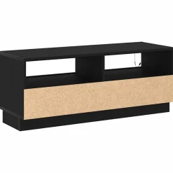 vidaXL TV-kast 100 x 35 x 40 cm Zwart Eiken Bewerkt hout