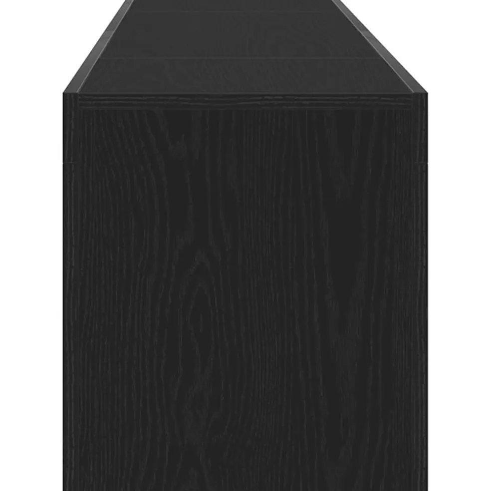 vidaXL TV-kast 120 x 35 x 40 cm Zwart Eiken Bewerkt hout