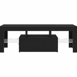 vidaXL TV-kast 120 x 35 x 40 cm Zwart Eiken Bewerkt hout