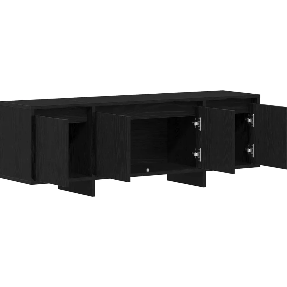 vidaXL TV-kast 120 x 30 x 40,5 cm Zwart Eiken Bewerkt hout