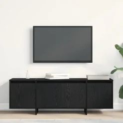 vidaXL TV-kast 120 x 30 x 40,5 cm Zwart Eiken Bewerkt hout