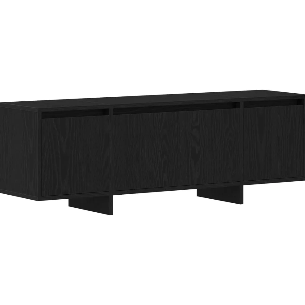 vidaXL TV-kast 120 x 30 x 40,5 cm Zwart Eiken Bewerkt hout