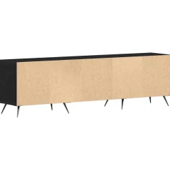 vidaXL TV-kast 150 x 30 x 44,5 cm Zwart eiken Bewerkt hout