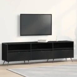 vidaXL TV-kast 150 x 30 x 44,5 cm Zwart eiken Bewerkt hout