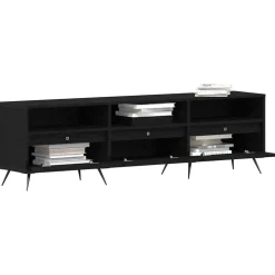 vidaXL TV-kast 150 x 30 x 44,5 cm Zwart eiken Bewerkt hout