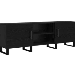 vidaXL TV-kast 150 x 30 x 50 cm Zwart Eiken Bewerkt hout