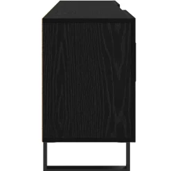 vidaXL TV-kast 150 x 30 x 50 cm Zwart Eiken Bewerkt hout