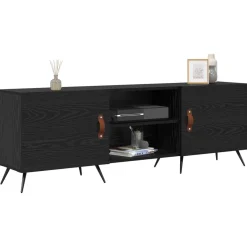 vidaXL TV-kast 150 x 30 x 50 cm Zwart eiken Bewerkt hout