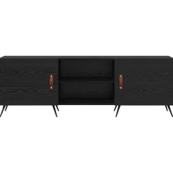 vidaXL TV-kast 150 x 30 x 50 cm Zwart eiken Bewerkt hout
