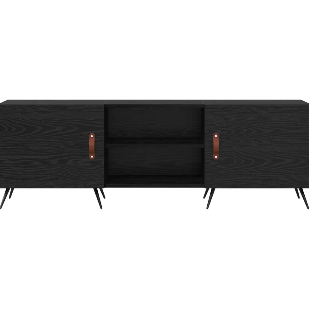 vidaXL TV-kast 150 x 30 x 50 cm Zwart eiken Bewerkt hout