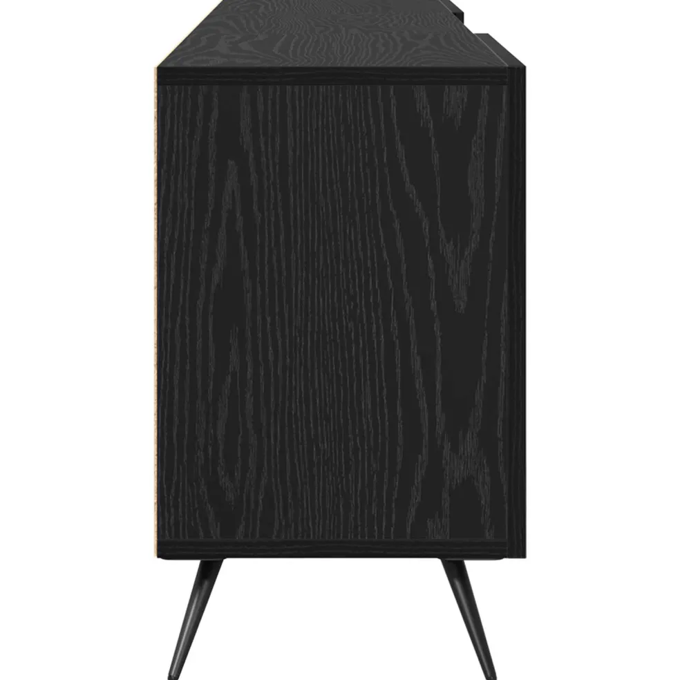 vidaXL TV-kast 150 x 30 x 50 cm Zwart eiken Bewerkt hout