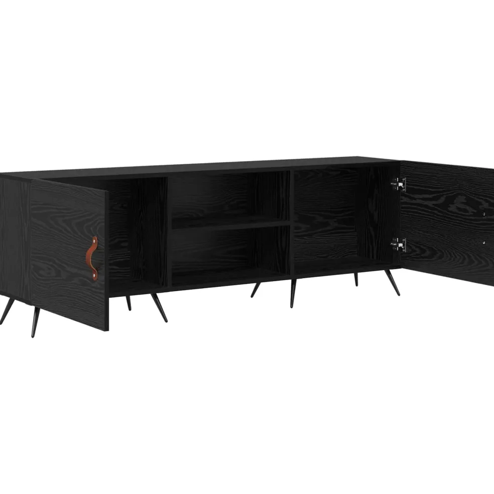 vidaXL TV-kast 150 x 30 x 50 cm Zwart eiken Bewerkt hout