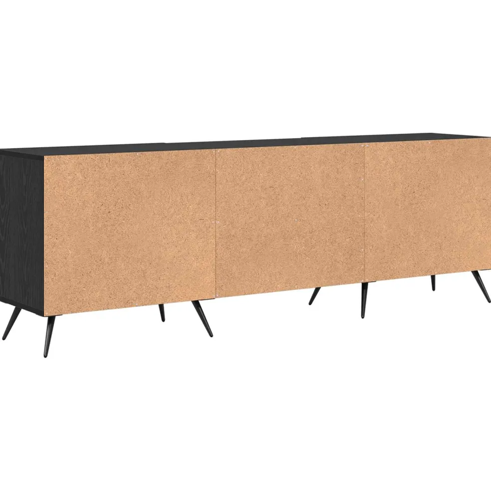 vidaXL TV-kast 150 x 30 x 50 cm Zwart eiken Bewerkt hout