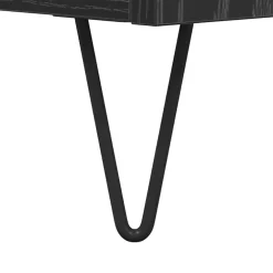 vidaXL TV-kast 104 x 35 x 50 cm Zwart Eiken Bewerkt hout