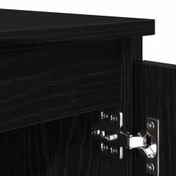vidaXL TV-kast 104 x 35 x 50 cm Zwart Eiken Bewerkt hout