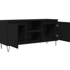 vidaXL TV-kast 104 x 35 x 50 cm Zwart Eiken Bewerkt hout