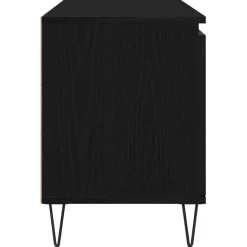 vidaXL TV-kast 104 x 35 x 50 cm Zwart Eiken Bewerkt hout
