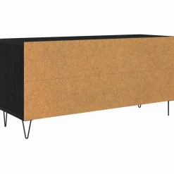 vidaXL TV-kast 104 x 35 x 50 cm Zwart Eiken Bewerkt hout