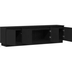 vidaXL TV-kast 180 x 38 x 49 cm Zwart Eiken Bewerkt hout