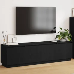 vidaXL TV-kast 180 x 38 x 49 cm Zwart Eiken Bewerkt hout
