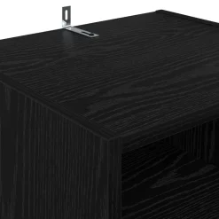 vidaXL TV-kast 160 x 35 x 55 cm Zwart Eiken Bewerkt hout