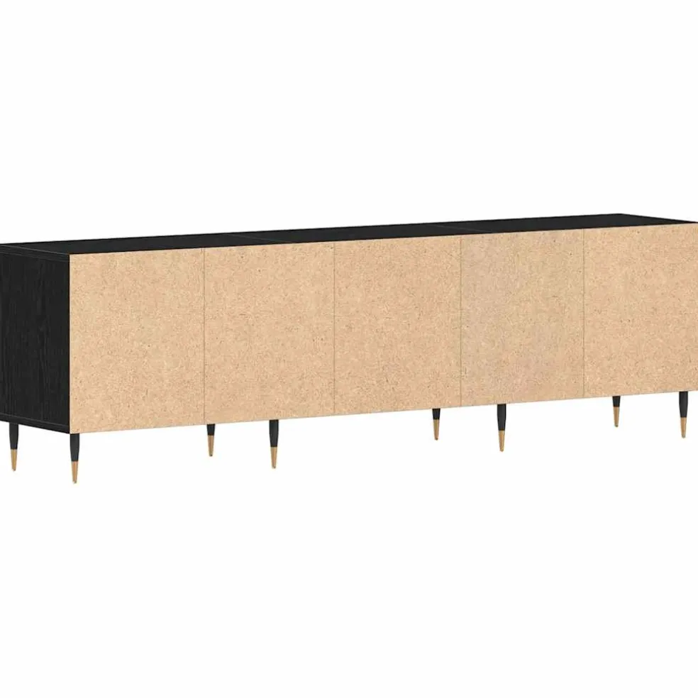 vidaXL TV-kast 150 x 30 x 44,5 cm Zwart Eiken Bewerkt hout