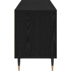 vidaXL TV-kast 150 x 30 x 44,5 cm Zwart Eiken Bewerkt hout