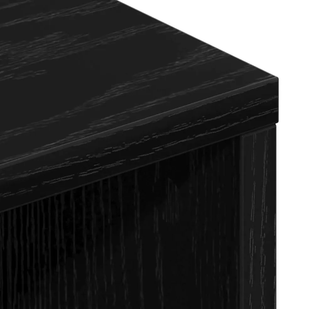 vidaXL TV-kast 150 x 30 x 44,5 cm Zwart Eiken Bewerkt hout