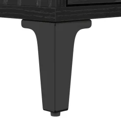 vidaXL TV-kast Zwart Eiken 150 x 30 x 45 cm Gemonteerd hout en ijzer