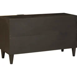 vidaXL TV-kast Zwart en Goud 80 x 33 x 46 cm Bewerkt hout