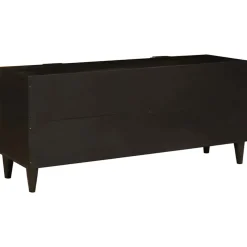 vidaXL TV-kast Zwart en Goud 105 x 33 x 46 cm Bewerkt hout