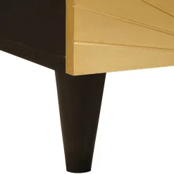 vidaXL TV-kast Zwart en Goud 70 x 33 x 46 cm Bewerkt hout