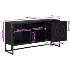 vidaXL TV-kast Zwart 105 x 30 x 54 cm