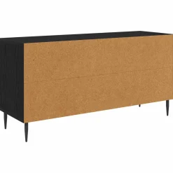 vidaXL Tv-meubel BONN 102 x 33 x 51 cm Zwart eiken Bewerkt hout