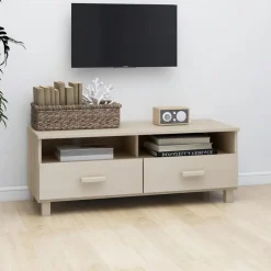vidaXL Tv-meubel HAMAR 106x40x40 cm massief grenenhout honingbruin