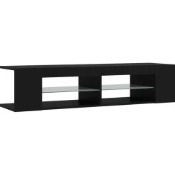 vidaXL Tv-meubel met LED-verlichting 135x39x30 cm zwart