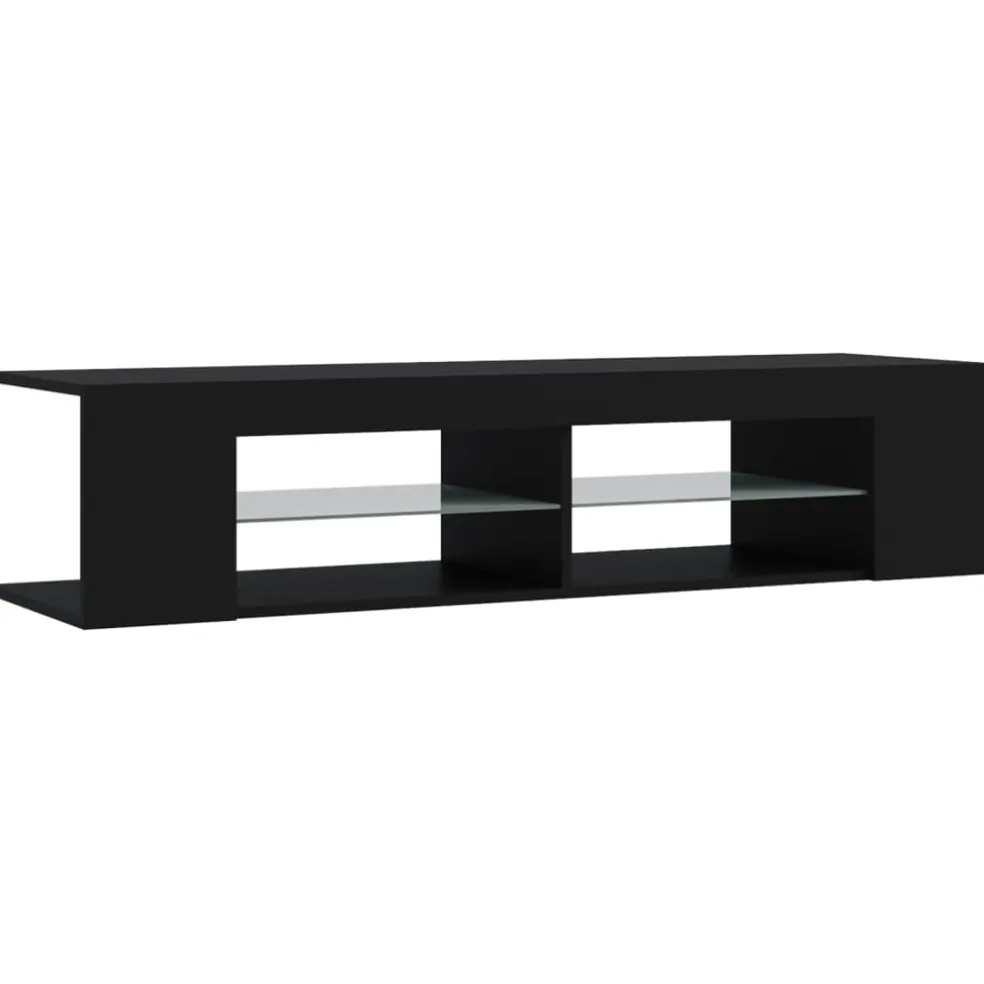 vidaXL Tv-meubel met LED-verlichting 135x39x30 cm zwart