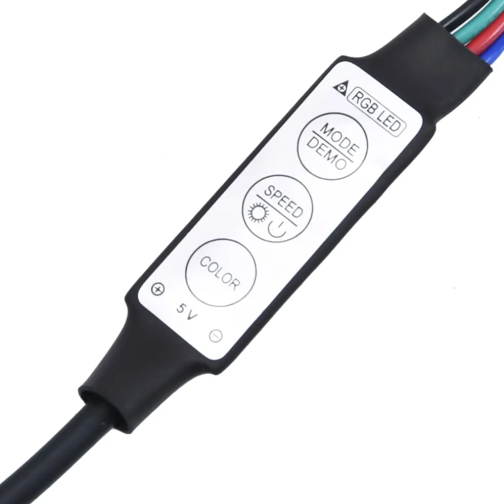 vidaXL Tv-meubel met LED-verlichting 135x39x30 cm zwart