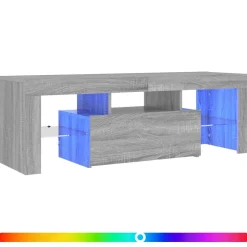 vidaXL Tv-meubel met LED-verlichting 120x35x40 cm grijs sonoma eiken